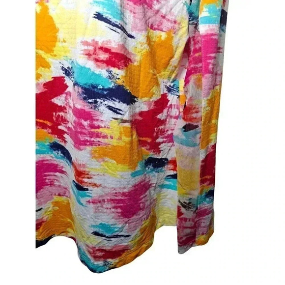 ibkul Sun Protection Shirt Top L 1/4 Zip Mock Colorful mesh detail perfect! - Picture 3 of 9